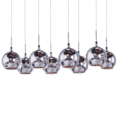 Starburst Multi-Light Linear Suspension - Mirror Chrome by ET2 Lighting - Starlight Lighting USA and Canada